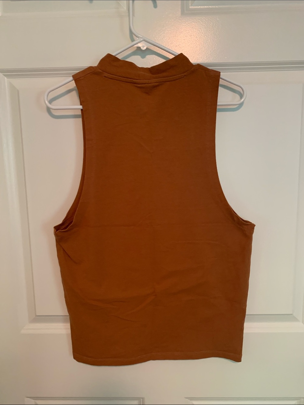 ASOS Brown Sleeveless Mock Neck Tank Top - Picture 4 of 7